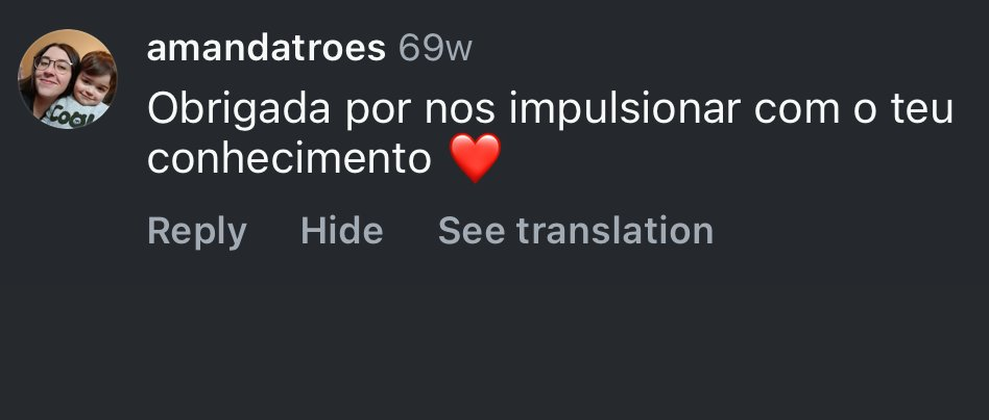 Depoimento amandatroes